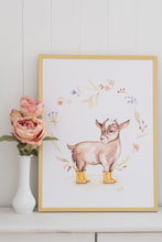 Charger l&#39;image dans la galerie, Affiche de la chèvre en bottes de pluie
