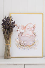 Charger l&#39;image dans la galerie, Affiche du cochon et fleur de coton
